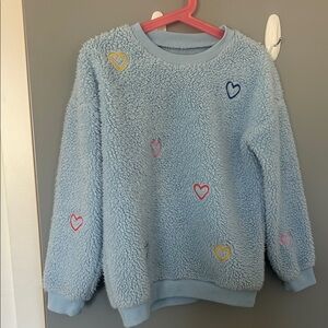 Tucker + Tate Light Blue Heart-Embroidered Sweater